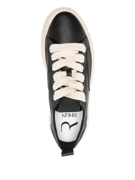 Sneakerși Rhun din piele cu platformă negru