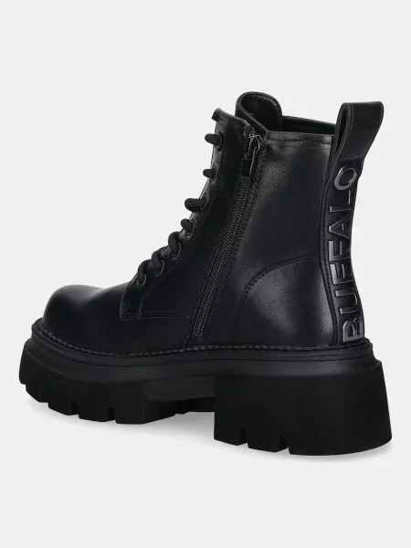 Buffalo bocanci Mave Lace Up cu platformă negru