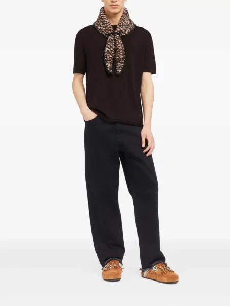 Tricou Alanui cu decolteu în U maro