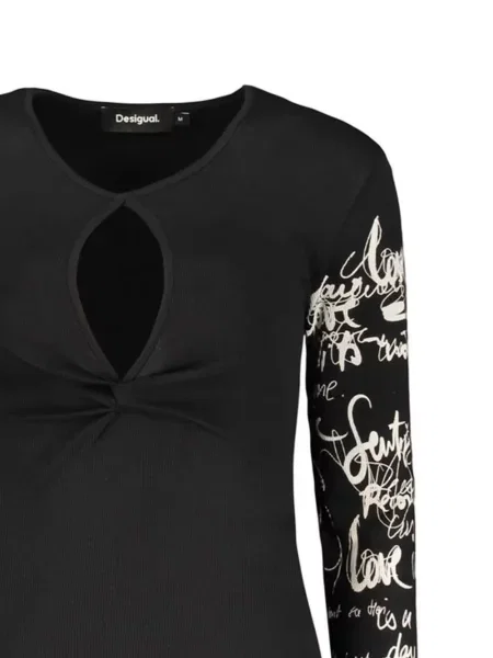 Tricou Desigual cu imagine negru