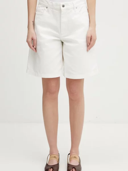 Maison Kitsuné pantaloni scurți din denim pentru femei