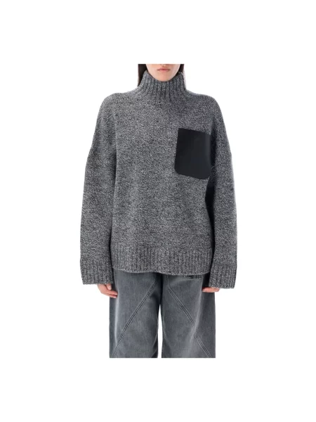 Dzianinowy sweter Jw Anderson szary