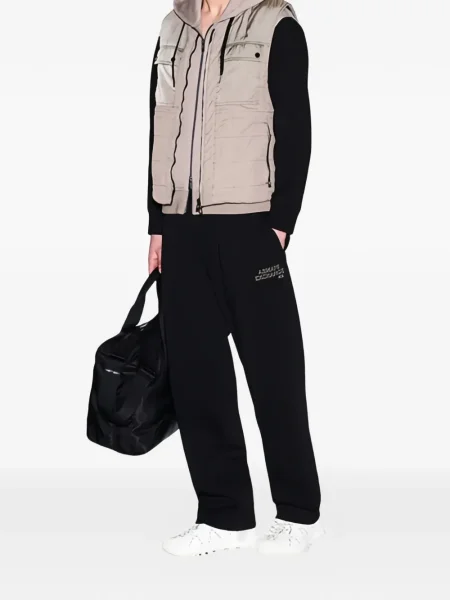 Pantaloni Armani Exchange cu autograf negru