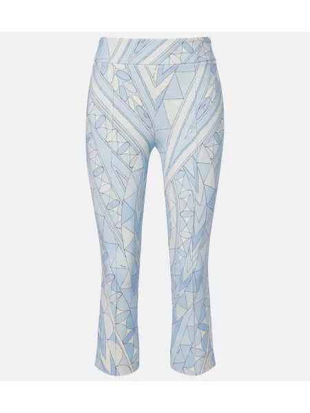 Pantaloni Pucci din jerseu albastru