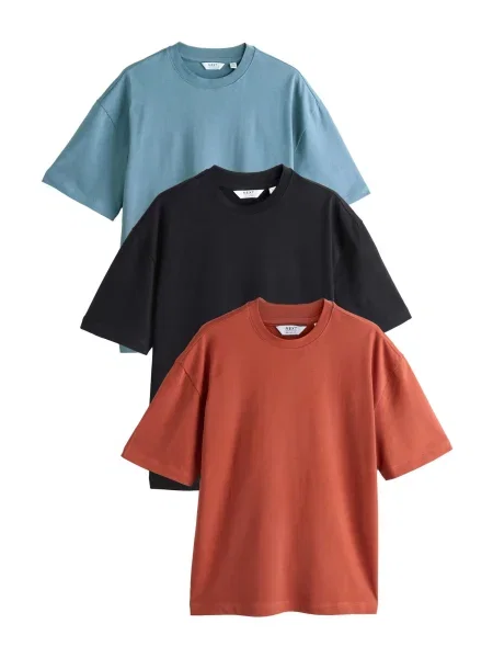 Next Tricou opal / castaniu negru