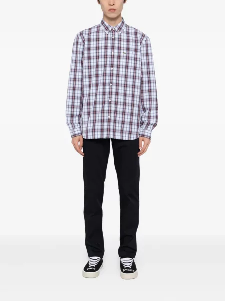 Карирана риза Lacoste синьо