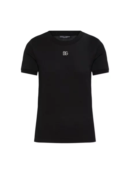 Koszulka Dolce And Gabbana casual z logo czarna
