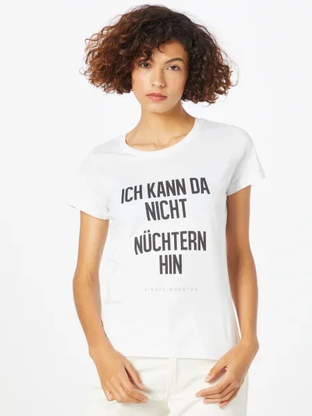 EINSTEIN & NEWTON Tričko Ich Kann Da Nicht… / čierna biela