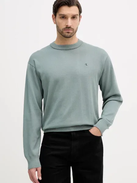 Пуловер Calvin Klein Jeans зелено