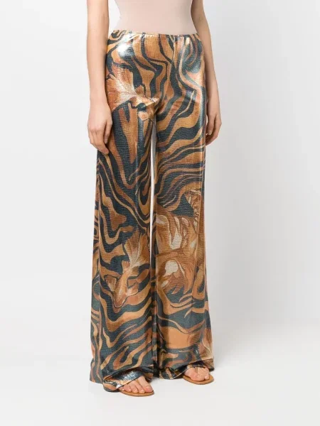 Pantaloni Alberta Ferretti cu imagine albastru