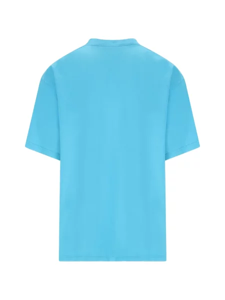 Tricou Balenciaga cu broderie albastru
