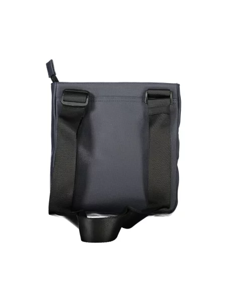 Lniana torba Tommy Hilfiger elegancka niebieska