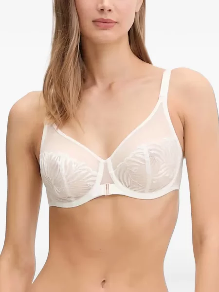 Sutien Chantelle cu broderie plasă alb