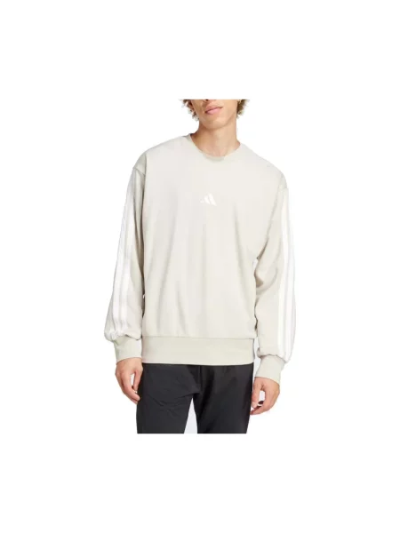 Bluza z wyhaftowanym logo Adidas biała