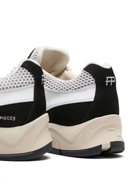 Sneakerși Filling Pieces din piele alb