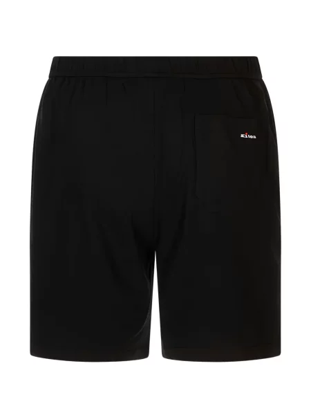 Pantaloni scurți Kiton cu broderie negru
