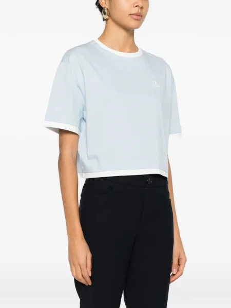 Tricou Maje cu broderie albastru
