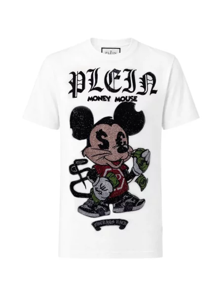 Stras tricou Philipp Plein alb
