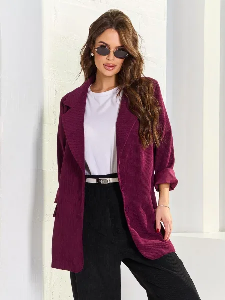 Піджак ISSA Plus бордовий