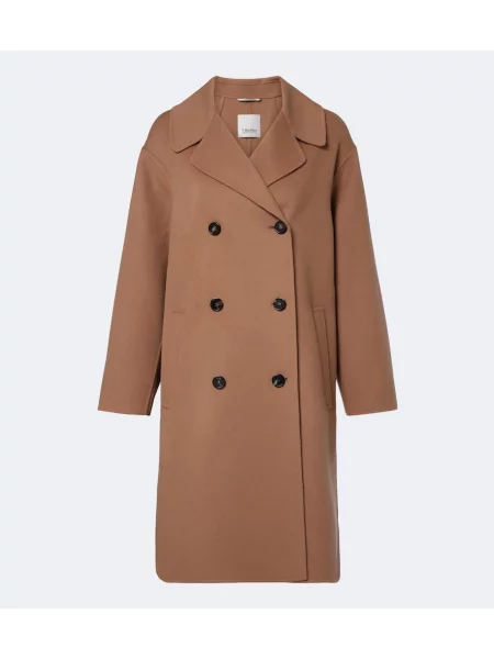 Palton 's Max Mara de lână cu două rânduri de nasturi bej