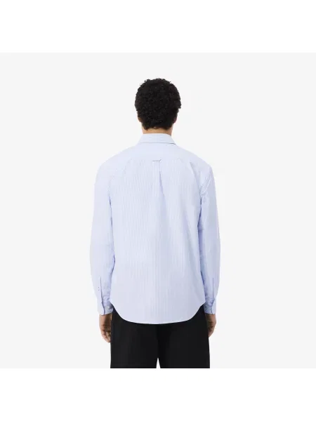 Lacoste Koszula Oxford W Paski Regular Fit niebieski