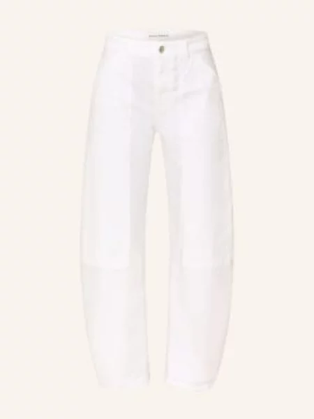 Opus Pants Džíny Barrel Mari Sharp 10 white bílé