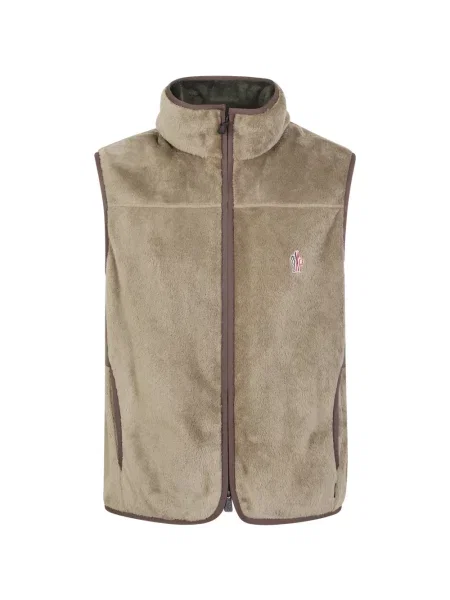 Vestă Moncler Grenoble cu broderie din fleece