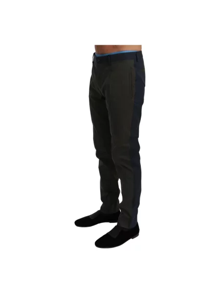 Spodnie Dolce And Gabbana w paski casual z paskiem czarne