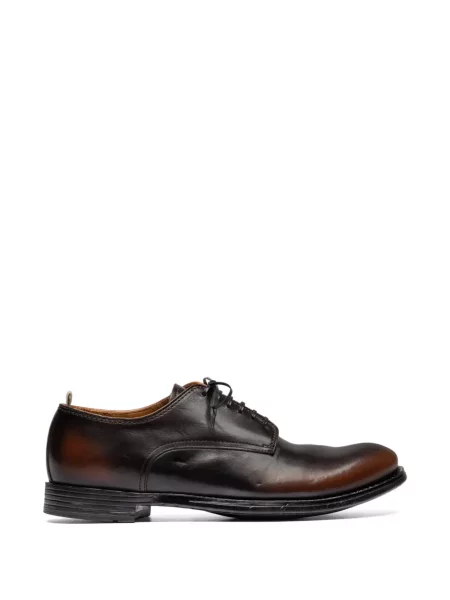 Pantofi derby Officine Creative din piele maro