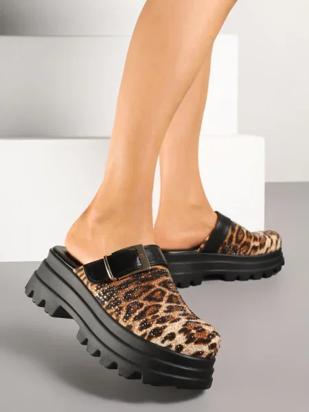 Papuci Sorelenna Imprimeu leopard