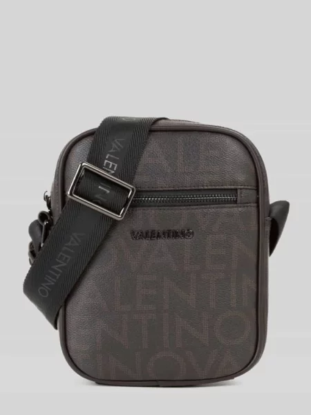 Torba na ramię z detal z logo model KING' Valentino Bags brązowa