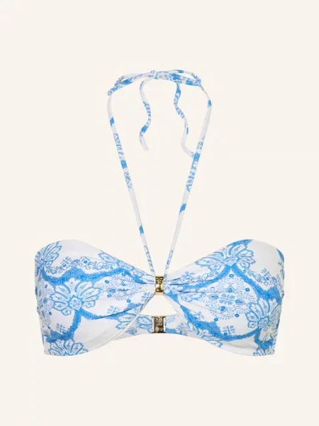 Melissa Odabash Bandeau Bikiny Liguria tmavě modrá / modrá bílá