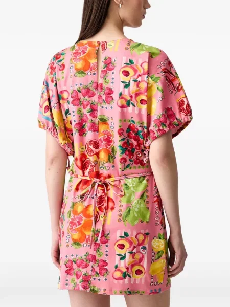 Rochie midi Never Fully Dressed cu imagine roz