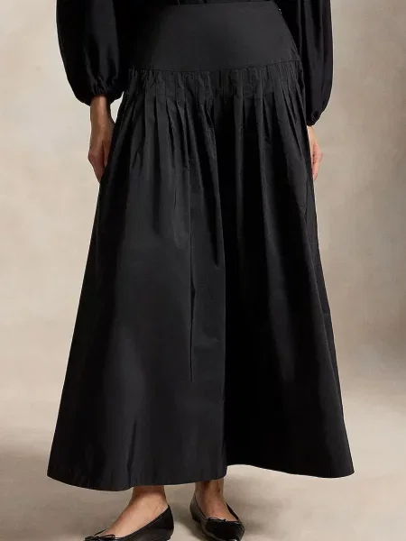 Polo Ralph Lauren fustă evazată negru