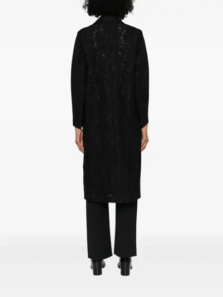 Palton Quetsche din jacard negru