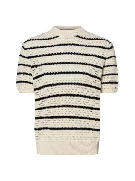 Tommy Hilfiger sweter z krótkim rękawem Kobiety biały|niebieski w S biały