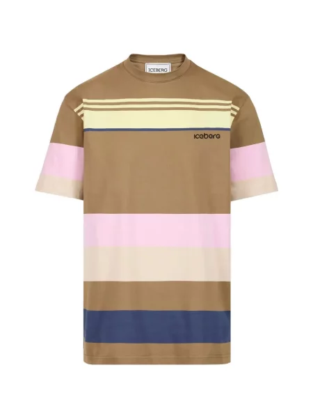 Tricou Iceberg cu broderie maro