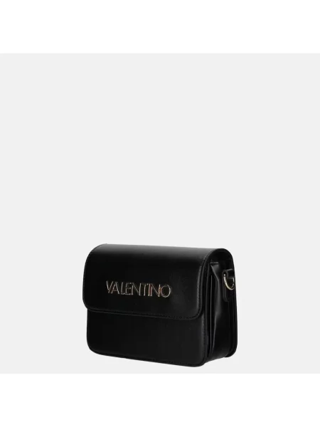 Lniana torebka crossbody Valentino By Mario Valentino czarna