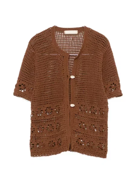 Cardigan Terry Puesto tricotate maro