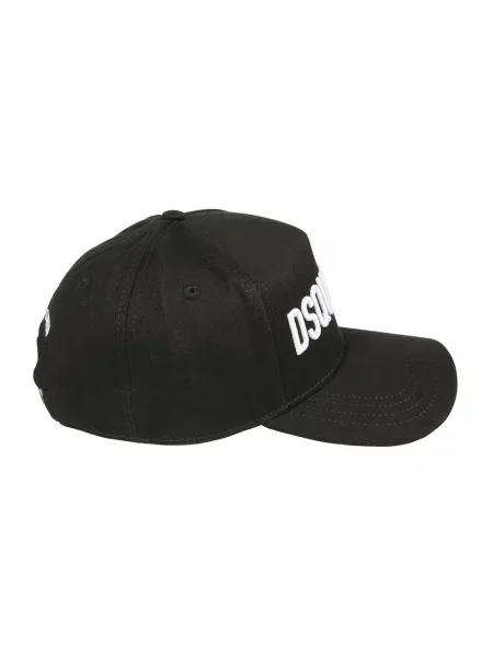 Czapka z daszkiem Dsquared2 z logo w miejskim stylu czarna