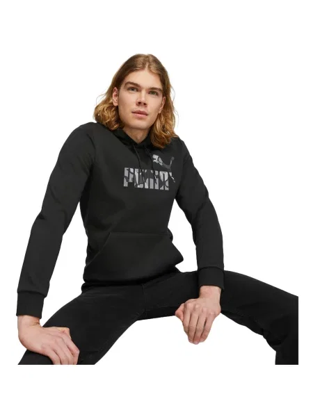 Bluza z kapturem Puma Ess Camo Graphic Hoodie Fl czarna