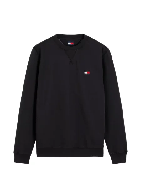 Pulover Tommy Hilfiger cu autograf negru
