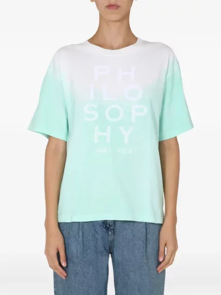 Tricou Philosophy Di Lorenzo Serafini cu decolteu rotund verde