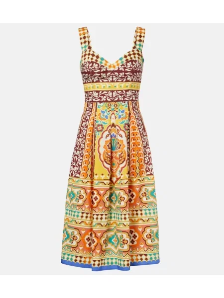 Sukienka midi Etro z nadrukiem do kolan garniturowa
