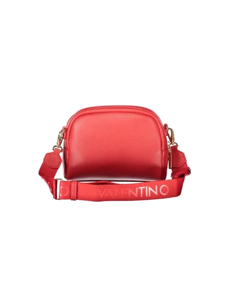 Lniana torebka Valentino Bags czerwona