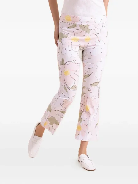 Pantaloni Avenue Montaigne cu model floral evazate