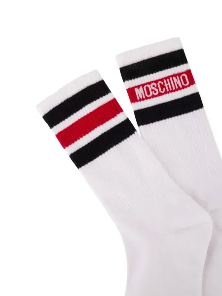 Șosete Moschino cu dungi alb