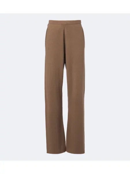 Pantaloni Extreme Cashmere din cașmir bej