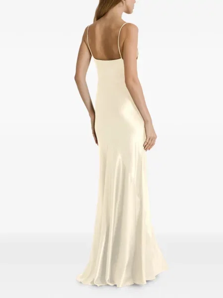 Rochie maxi Alberta Ferretti cu decolteu în V alb