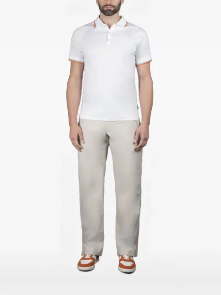 Tricou polo Moorer tricotate alb